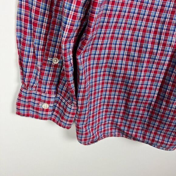 Polo Ralph Lauren Button Down Shirt Collared Plaid Red Blue White Yellow Men’s L - Picture 10 of 13